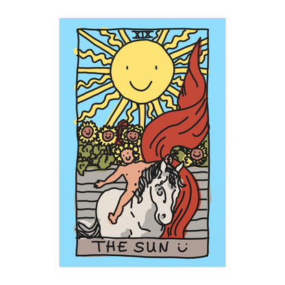 sun tarot card poster