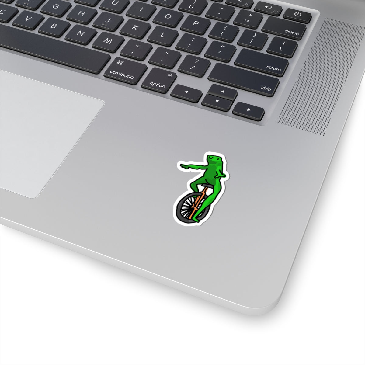 unicycle frog meme sticker