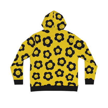 happy flowers black & yellow hoodie