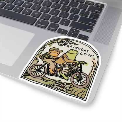 reinvent love amphibians sticker