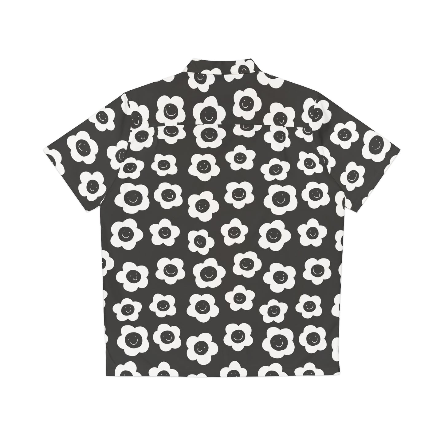 black flower garden button-down shirt