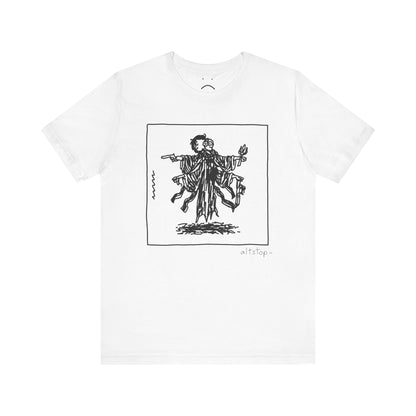 four-handed floating knight tee