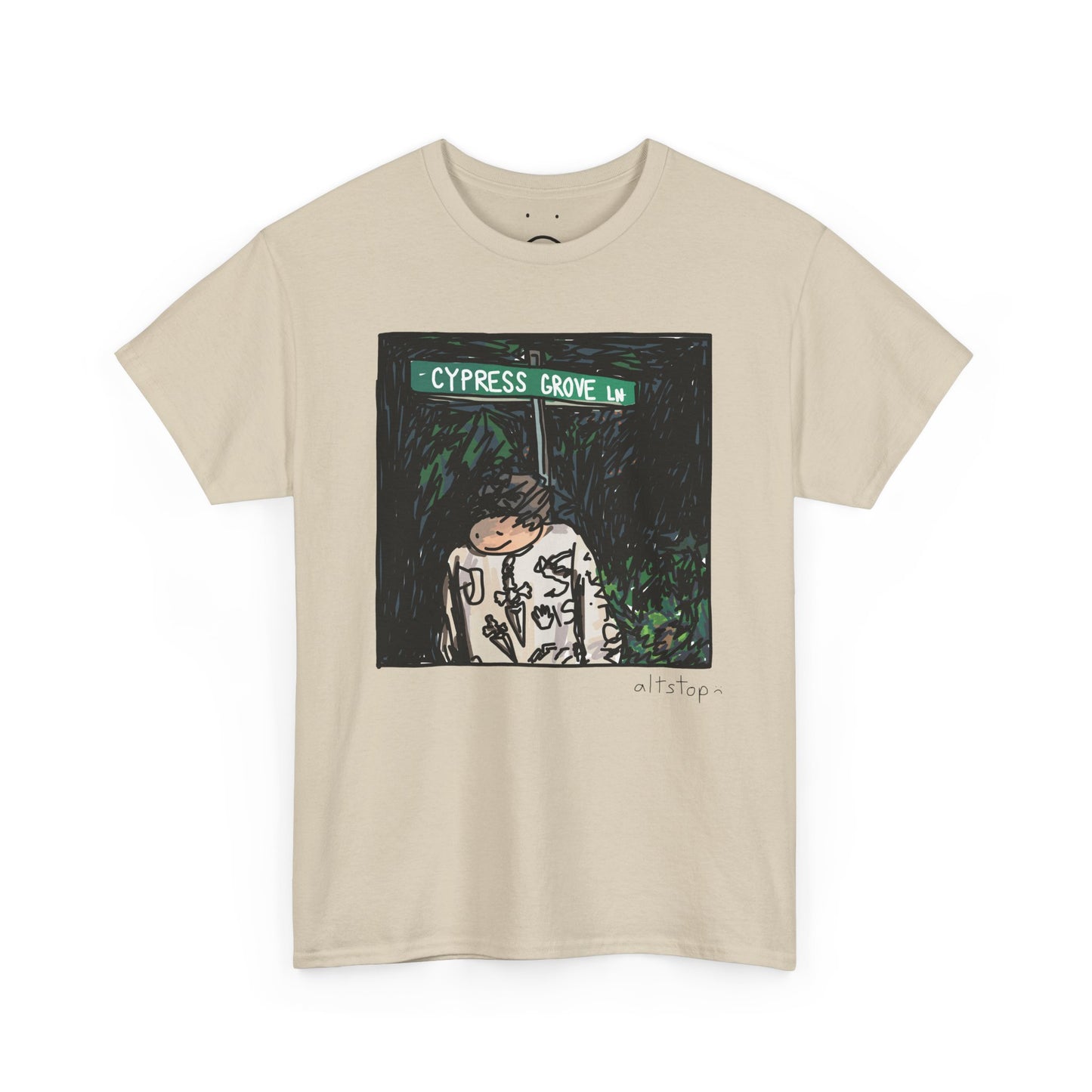 hyperpop kid with a street sign deluxe tee