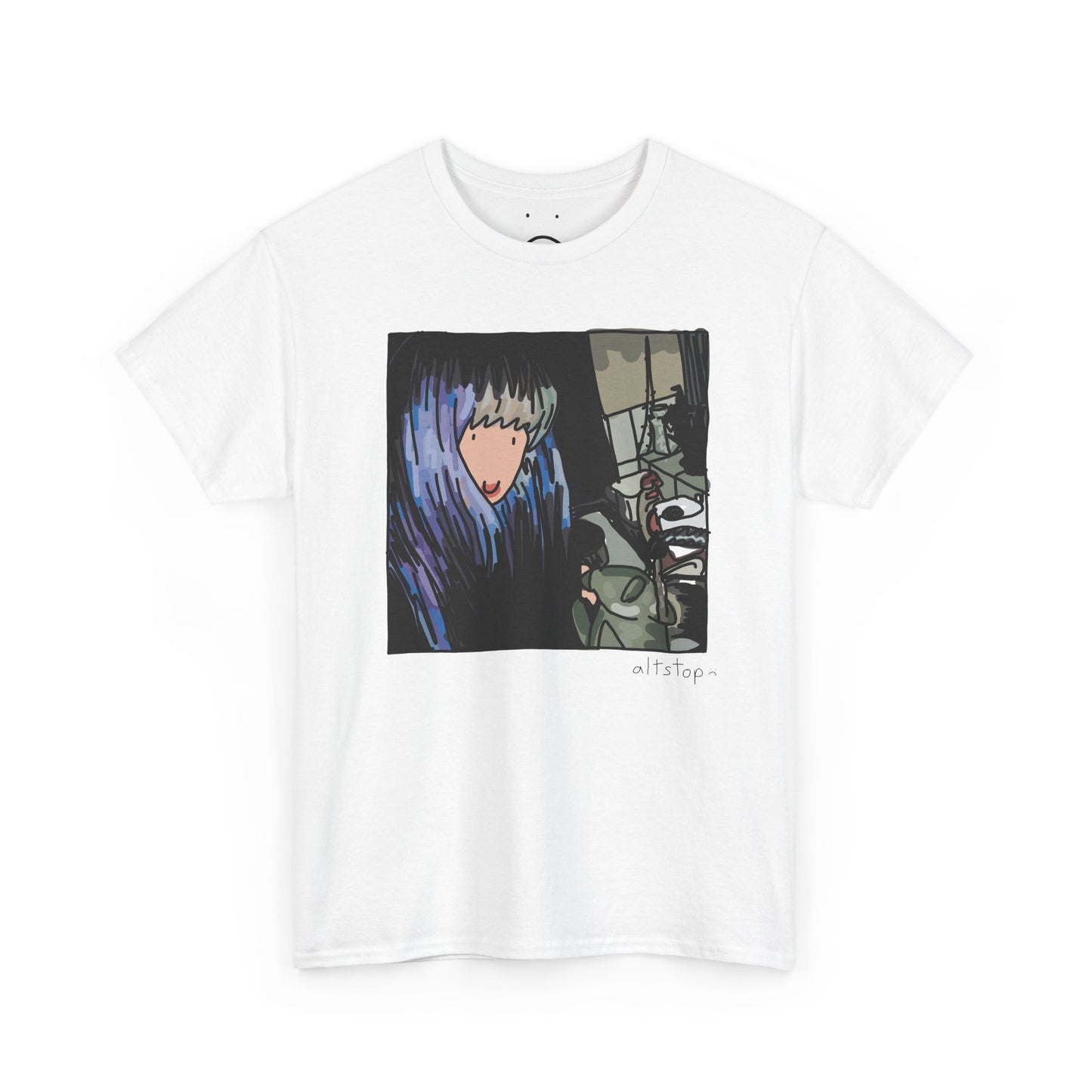 purple haired water drinker deluxe tee