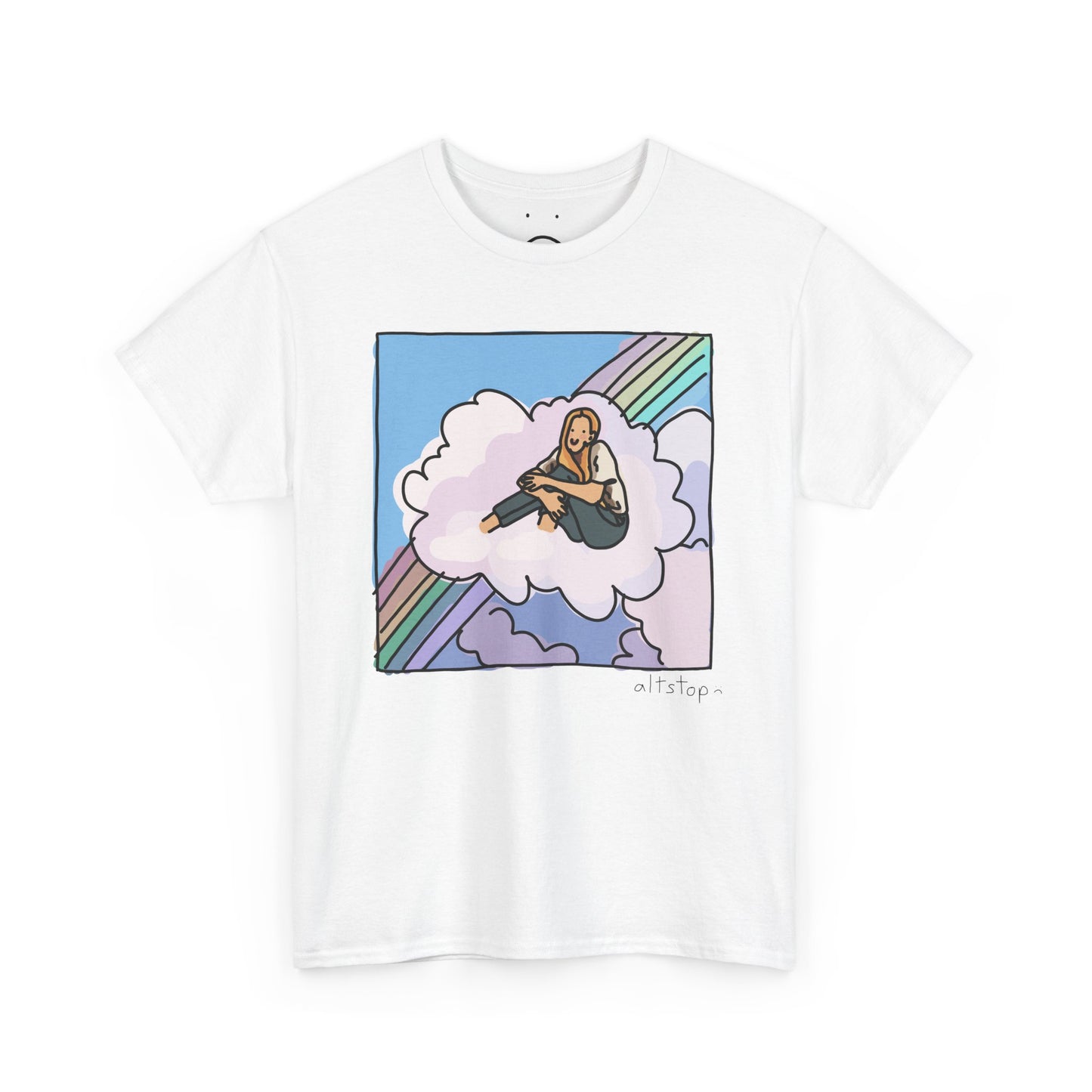 rainbow clouds forever deluxe tee