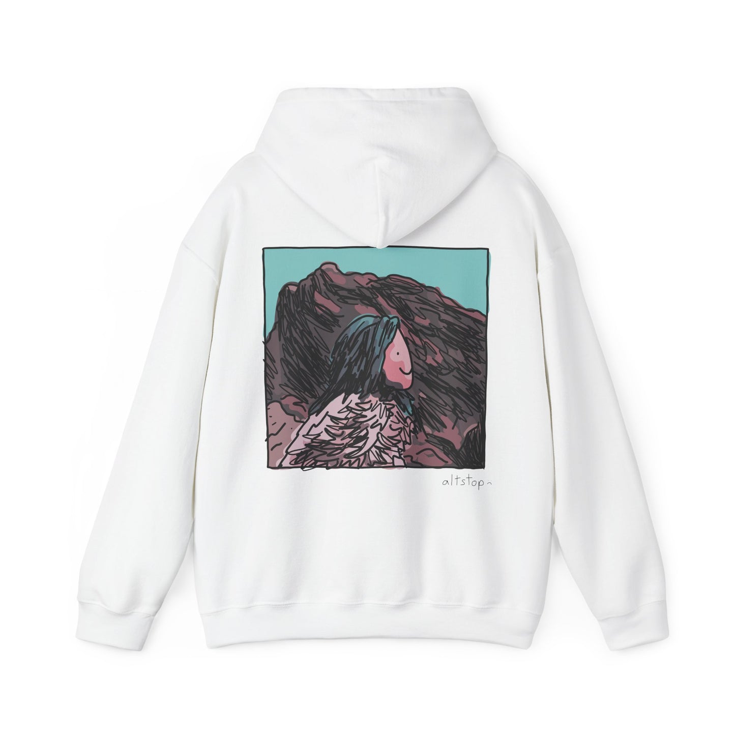 blue hair lands deluxe hoodie