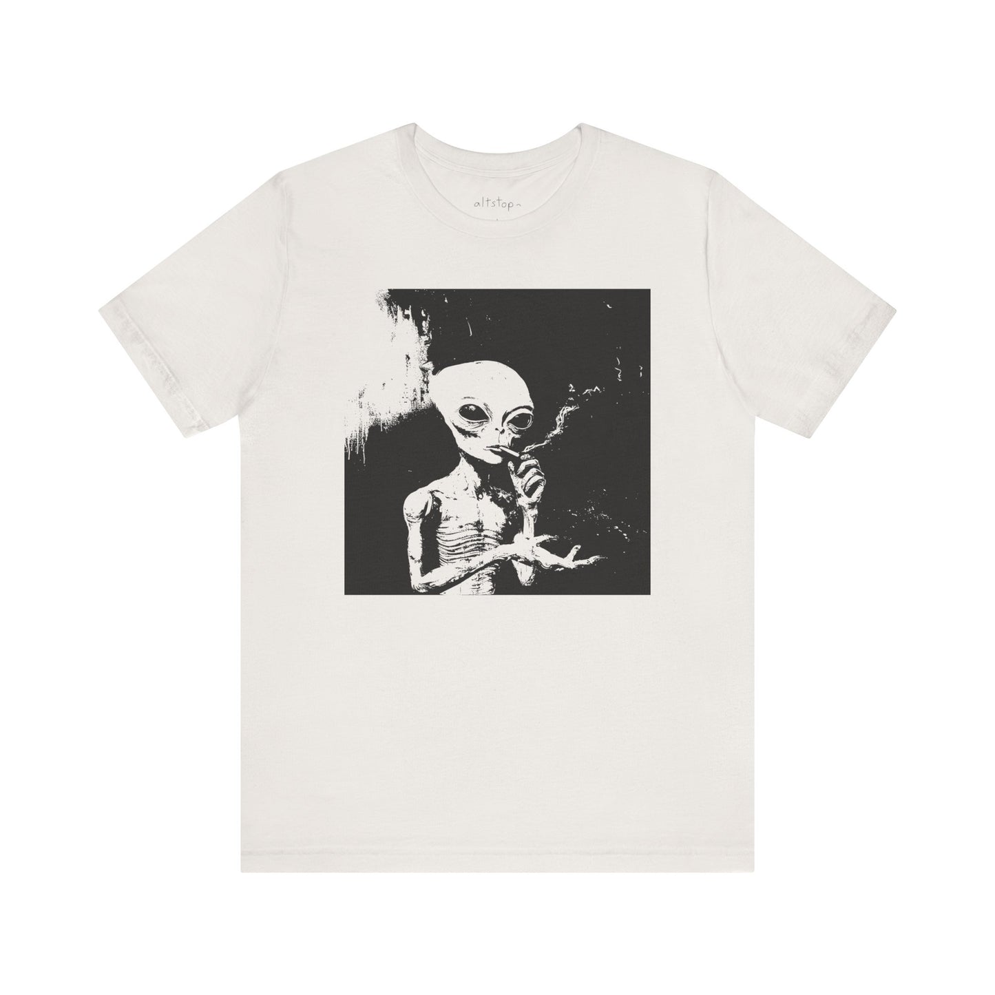 cigarette smoking alien tee #2