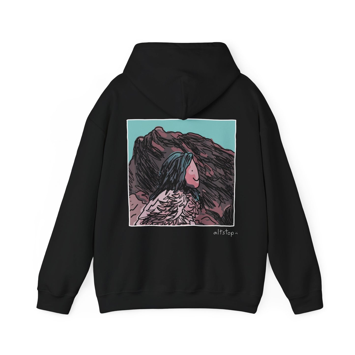 blue hair lands deluxe hoodie
