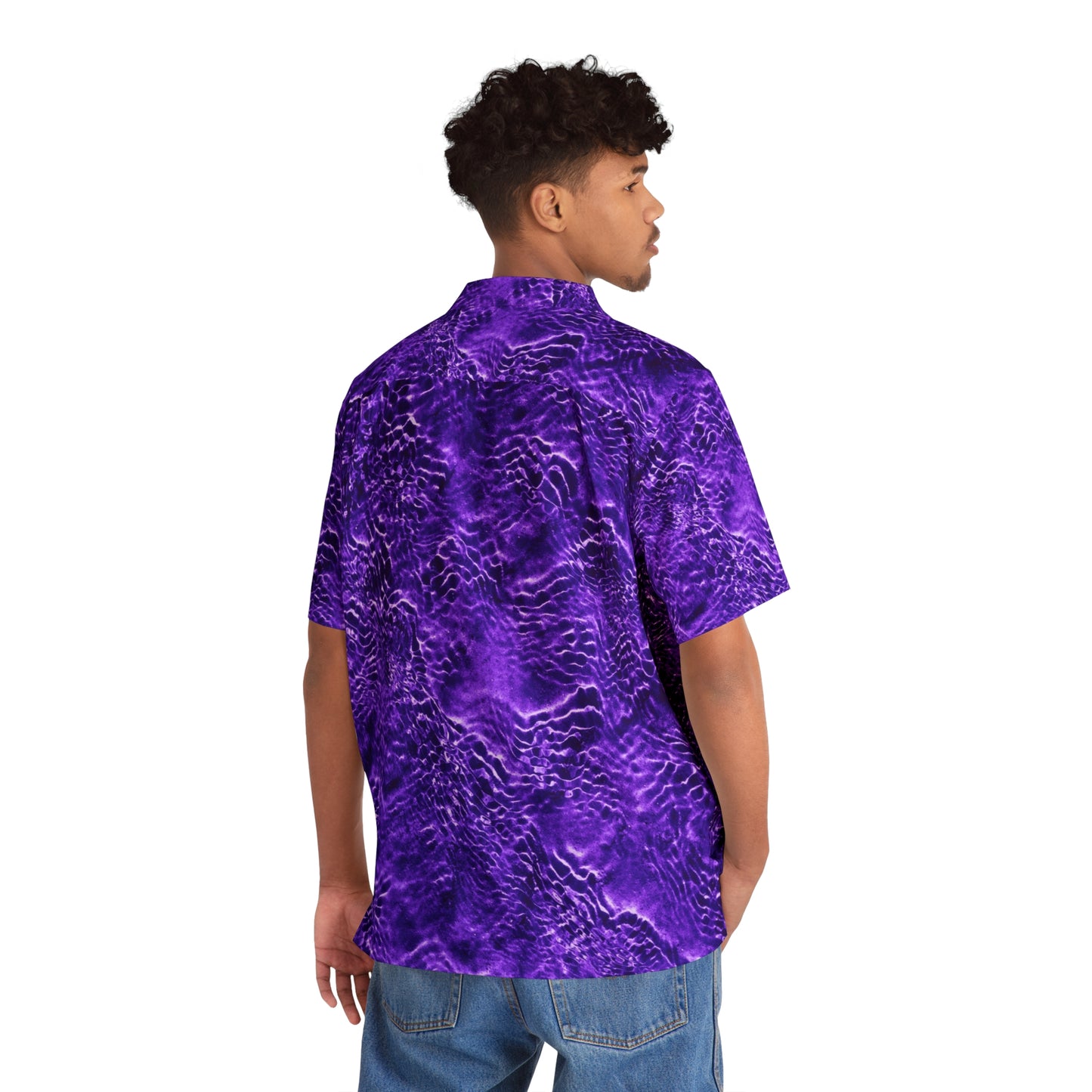 purple ripple hawaiian shirt