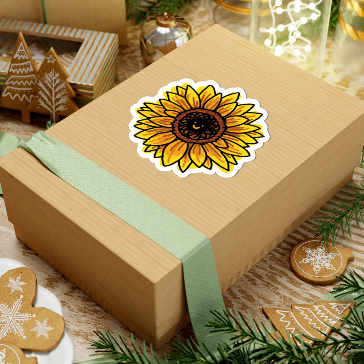 happy sunflower sticker