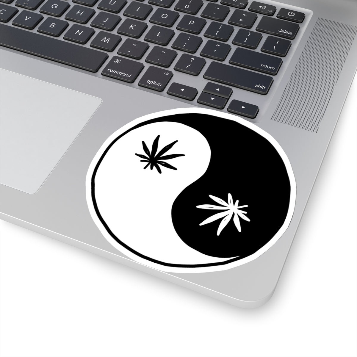 yin & yang weed sticker