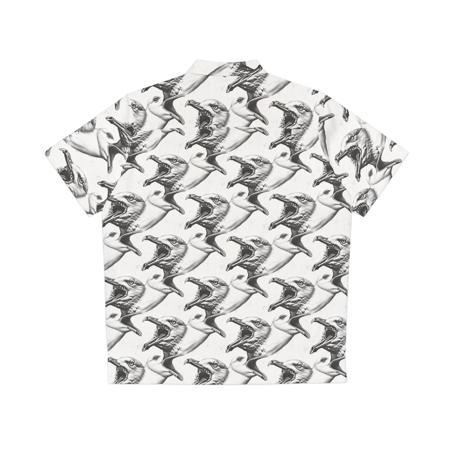 screaming seagulls button-down shirt