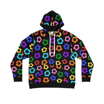 happy flowers rainbow hoodie