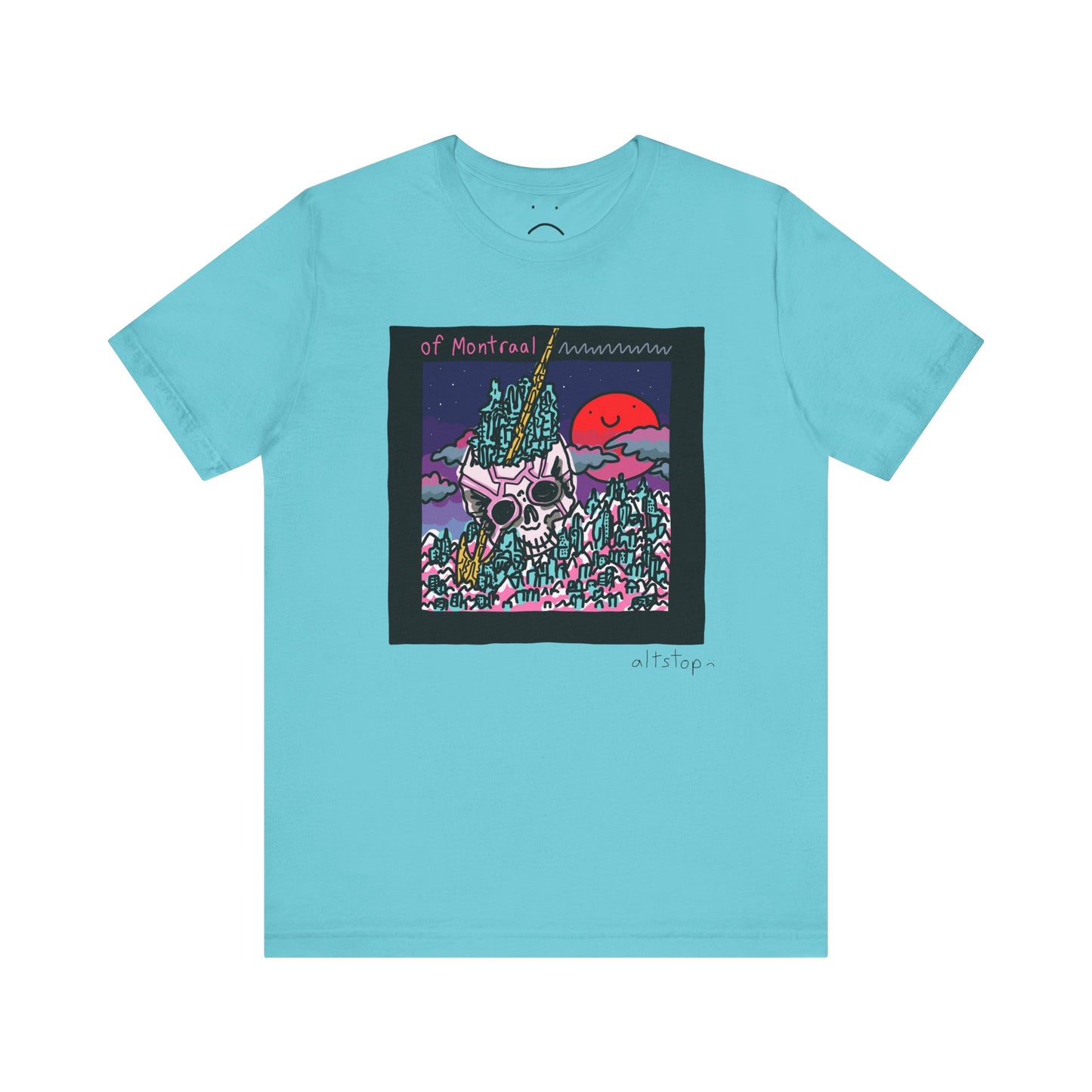 skull city sunset deluxe tee