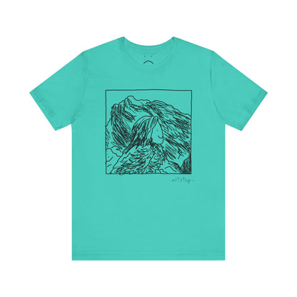 blue hair lands tee