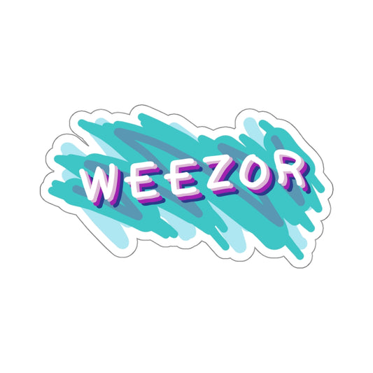 weezor teal sticker