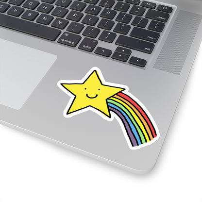 happy shooting star sticker