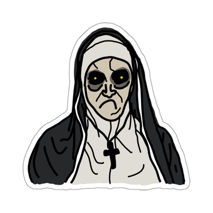 scary nun sticker