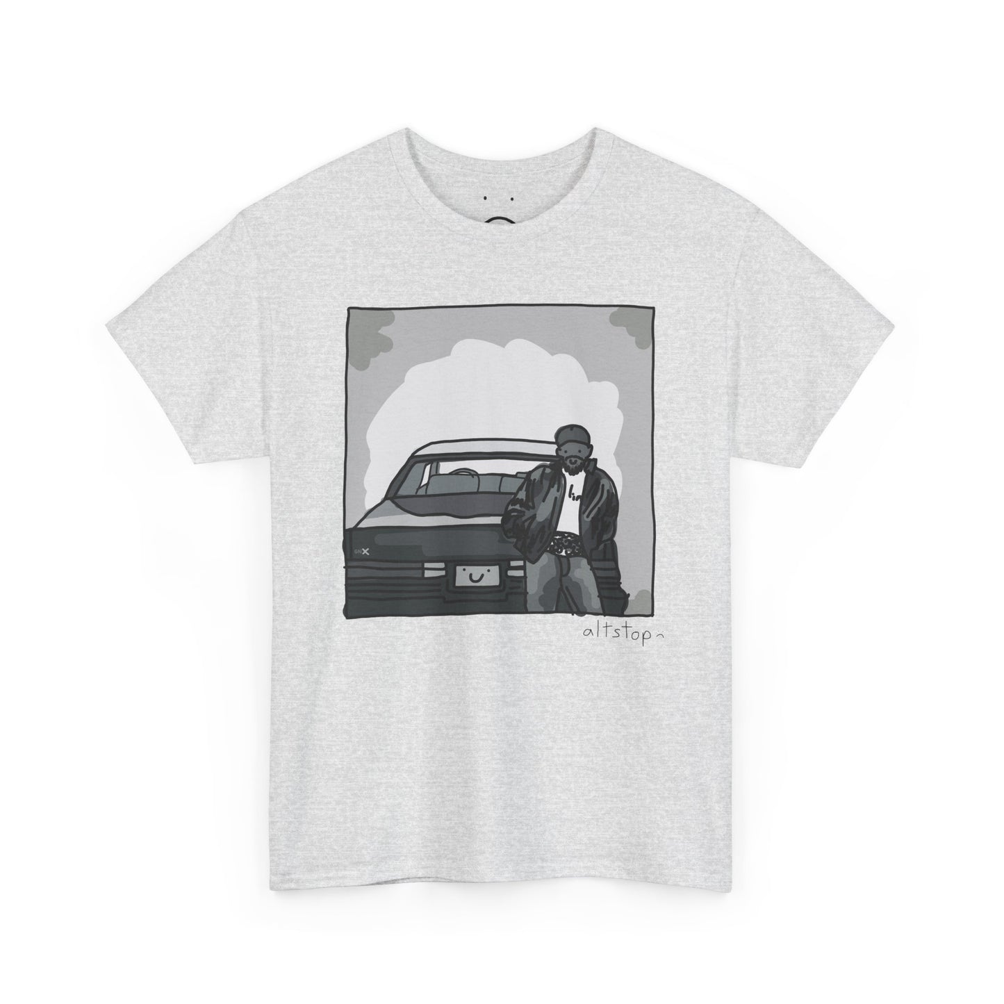 rapper on car trunk deluxe tee