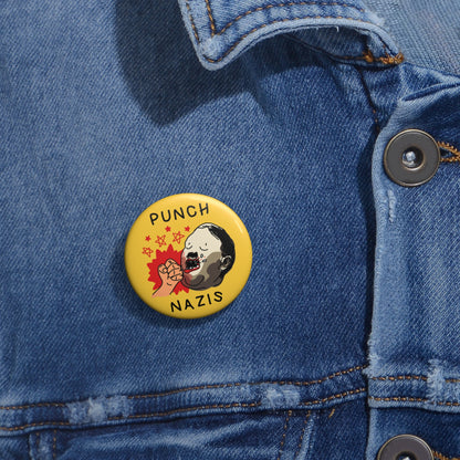 punch nazis pin