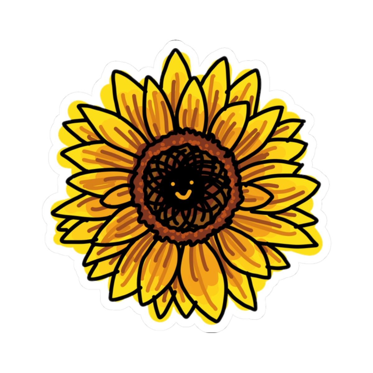 happy sunflower sticker