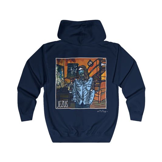 jezus deluxe zip hoodie