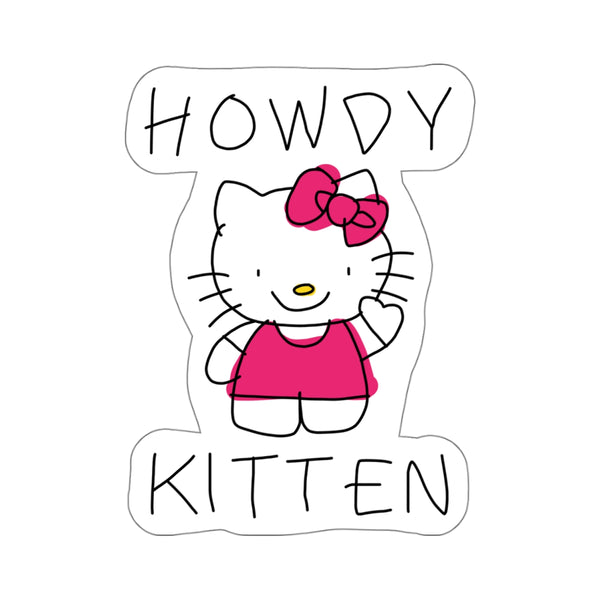 howdy kitten sticker
