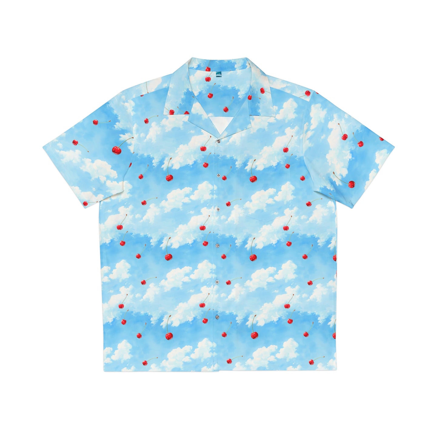 sky cherries hawaiian shirt