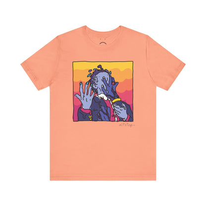 melting purple man deluxe tee