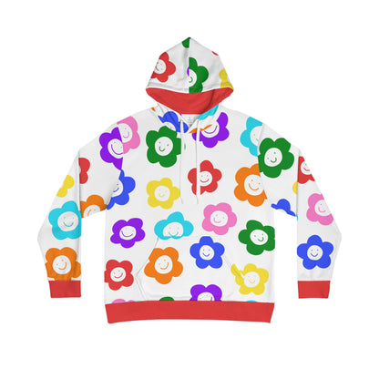 happy flowers rainbow hoodie