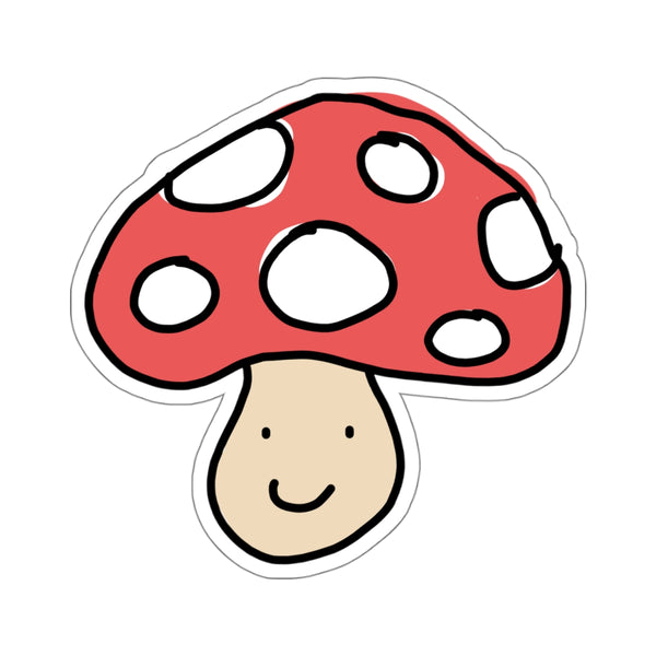 happy mushroom sticker