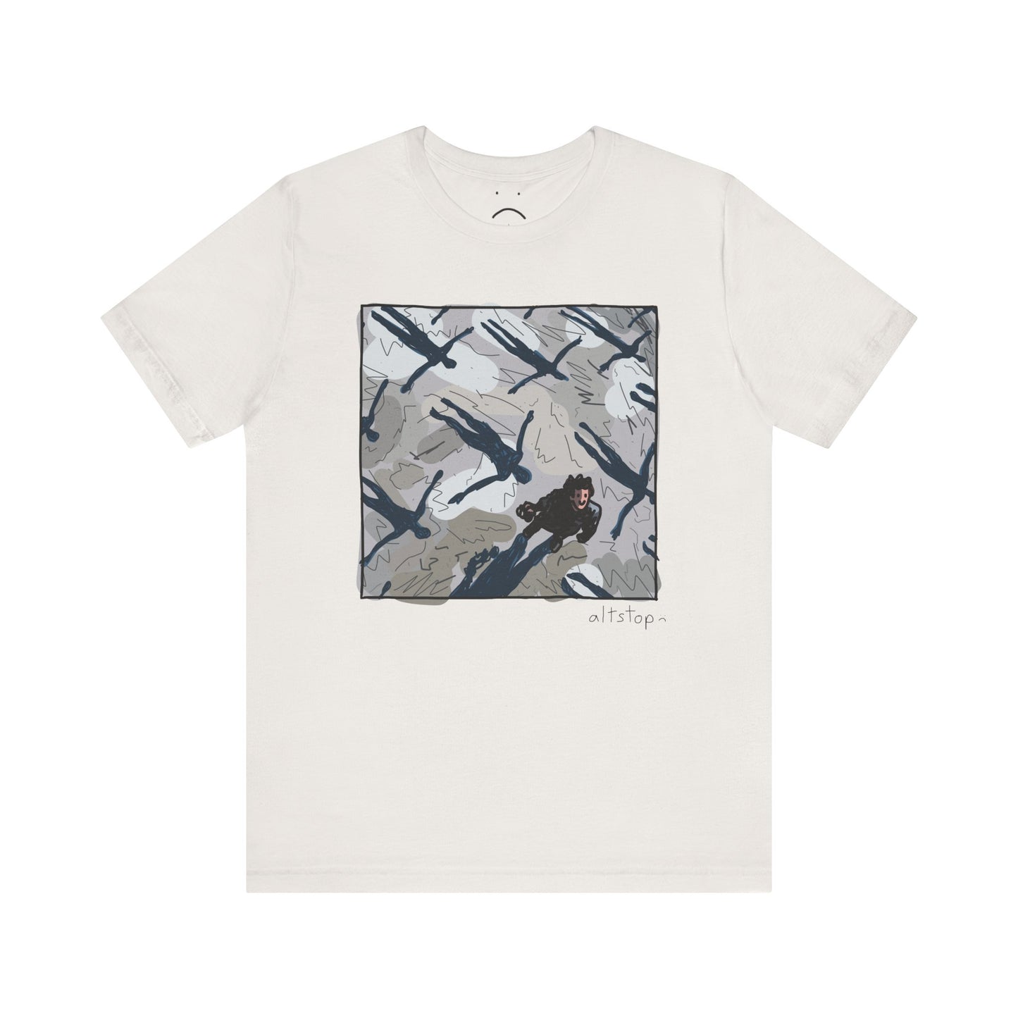 flying people shadows deluxe tee