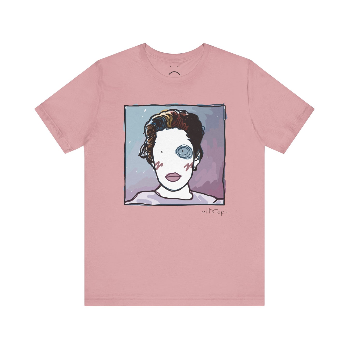 glittery eye woman deluxe tee