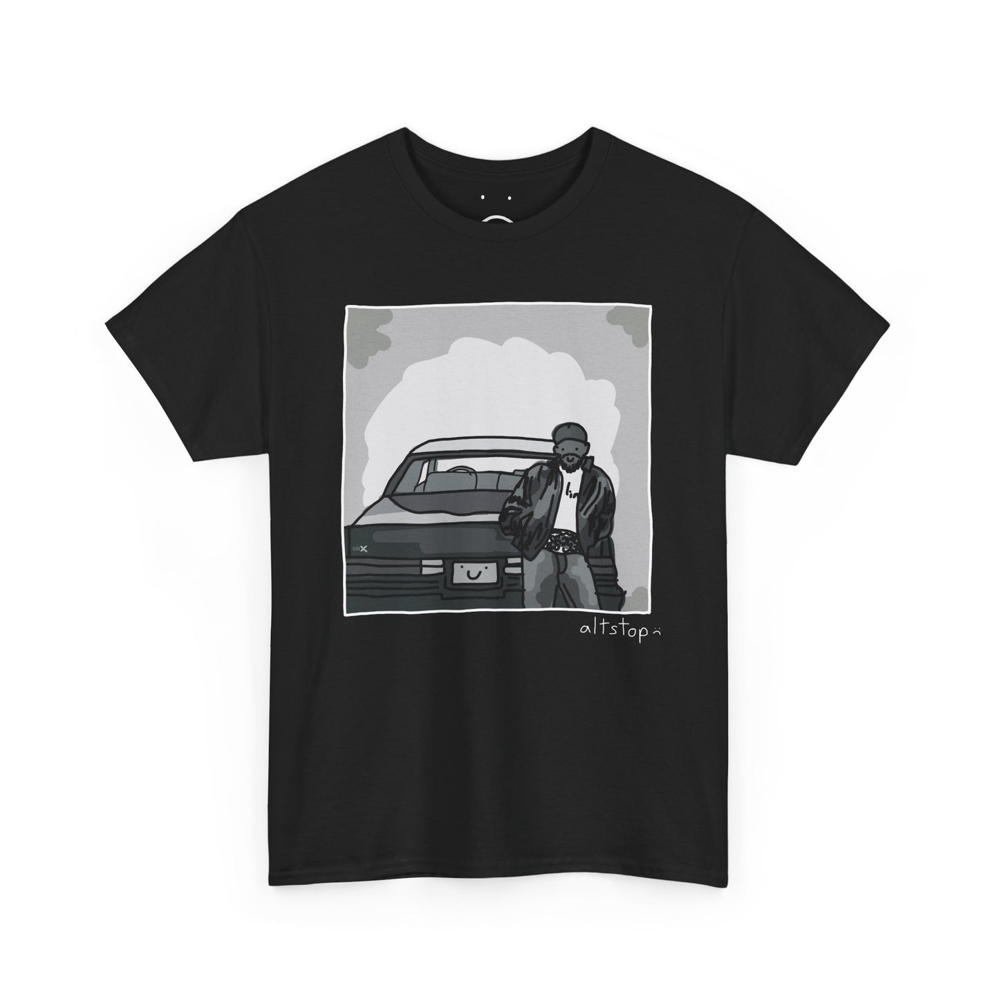 rapper on car trunk deluxe tee