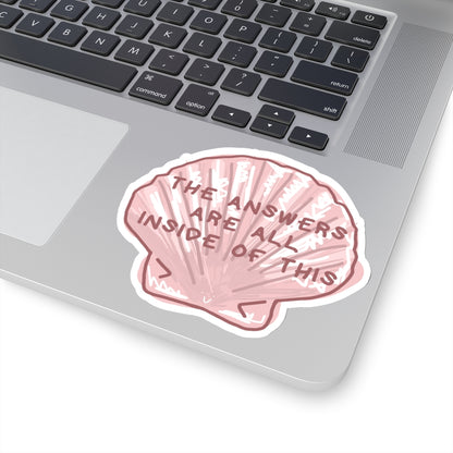 pink seashell sticker #2