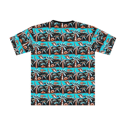 cyan palm tree tee
