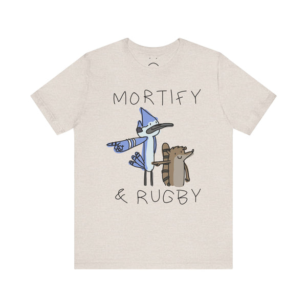 mortify and rugby tee