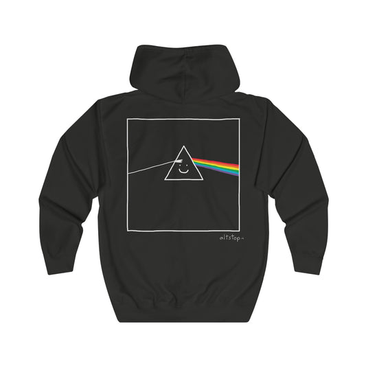 rainbow side of the triangle zip hoodie