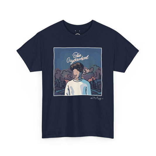 blue gaybourhood deluxe tee