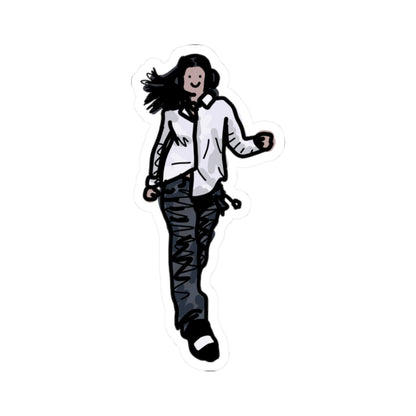 pop girl on the streets of new york sticker