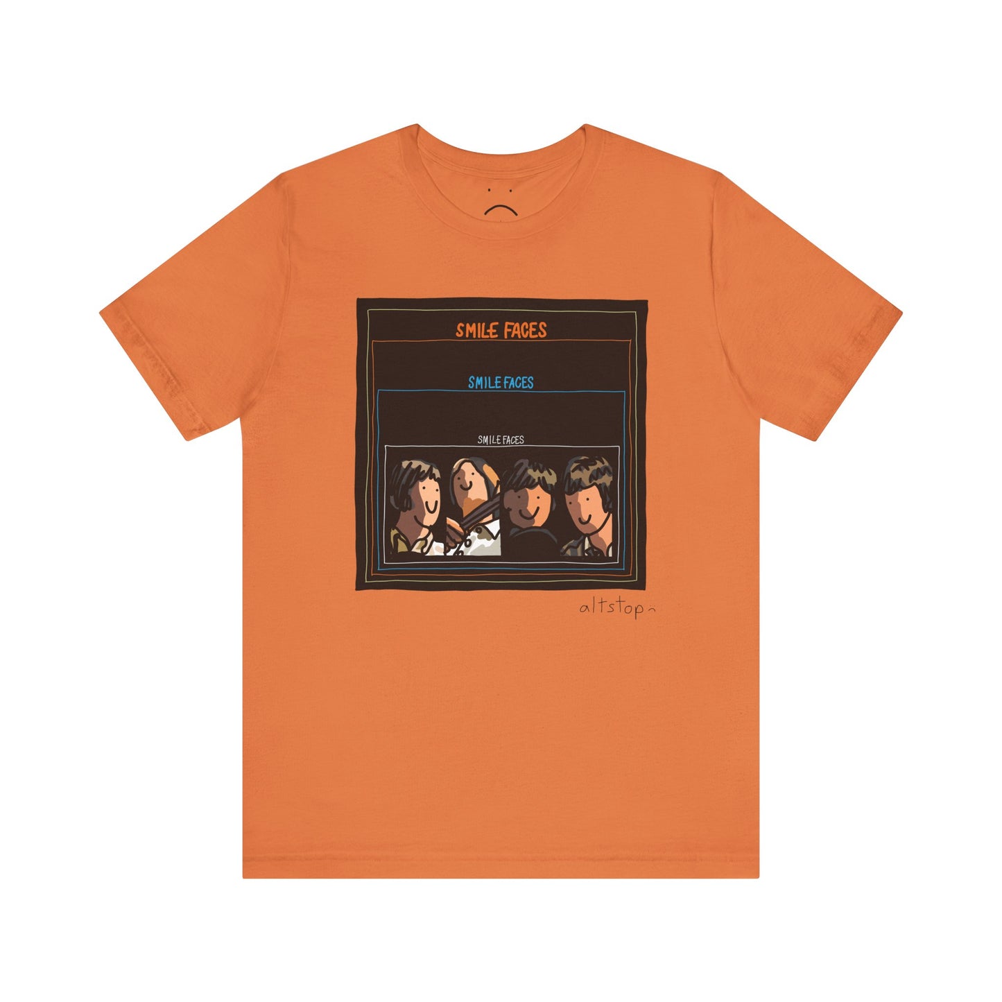 smile faces deluxe tee