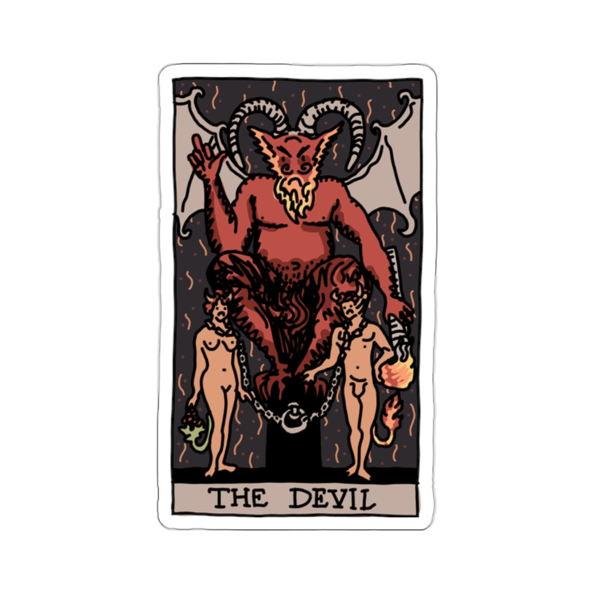 the devil tarot card sticker