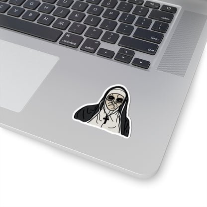 scary nun sticker