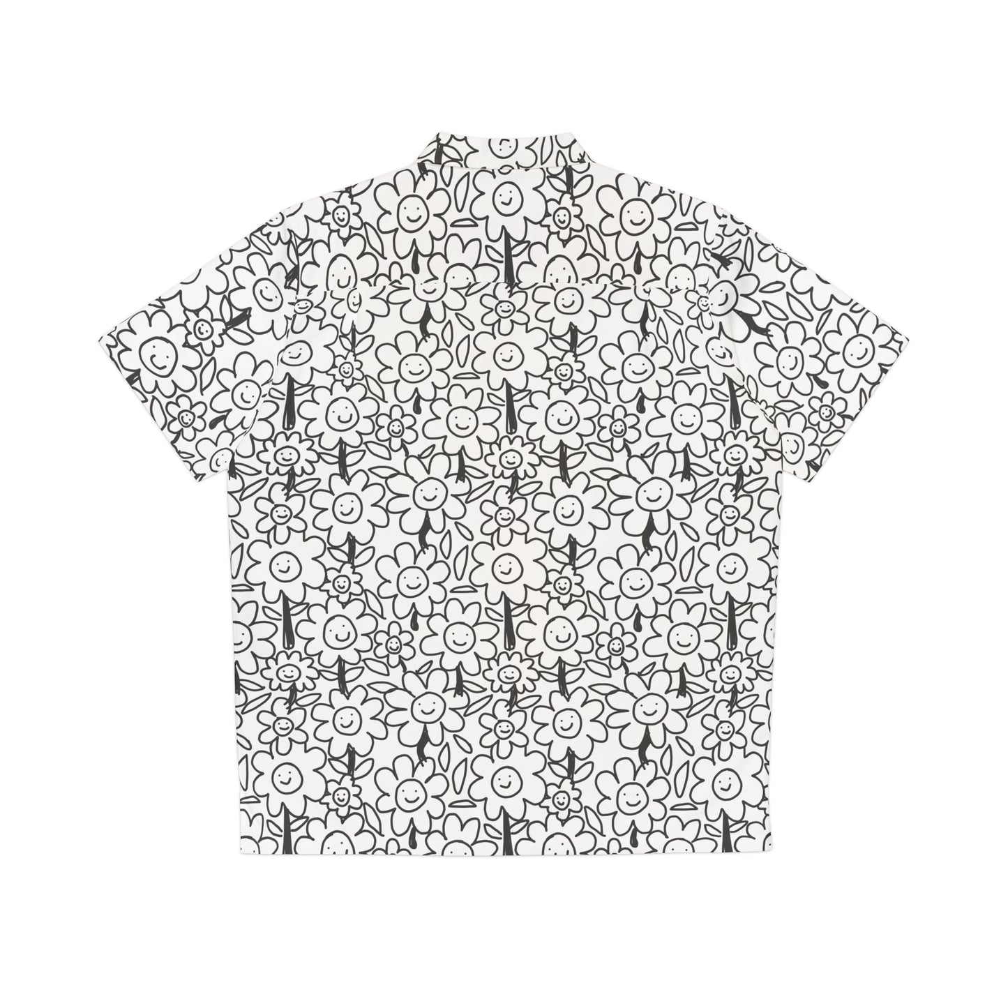 happy flowers button-down shirt #1