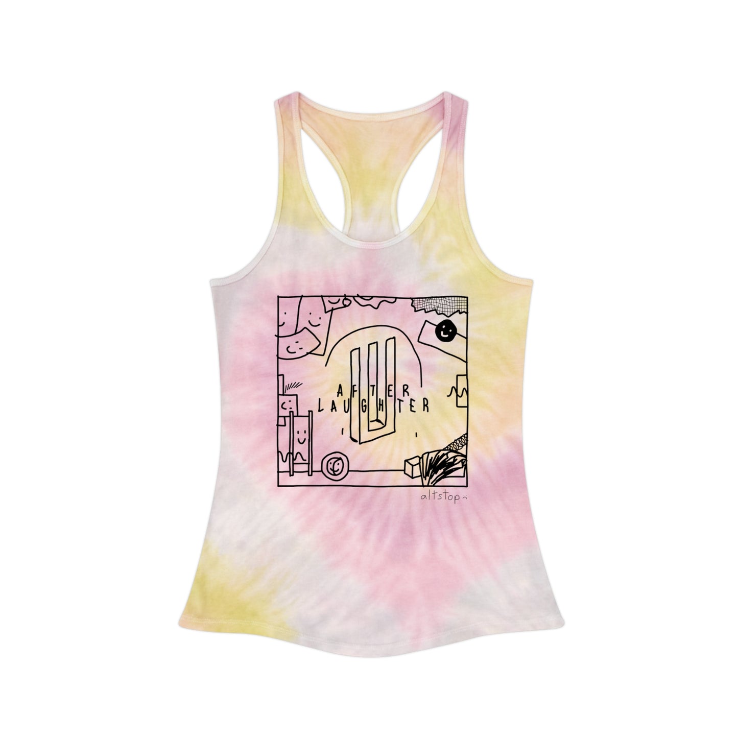 tie dye post lol tank top