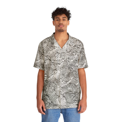 white ripples hawaiian shirt