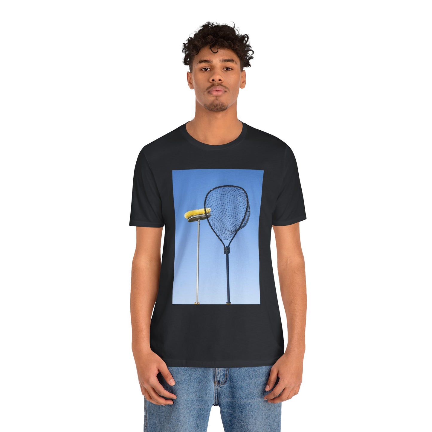 net & broom tee