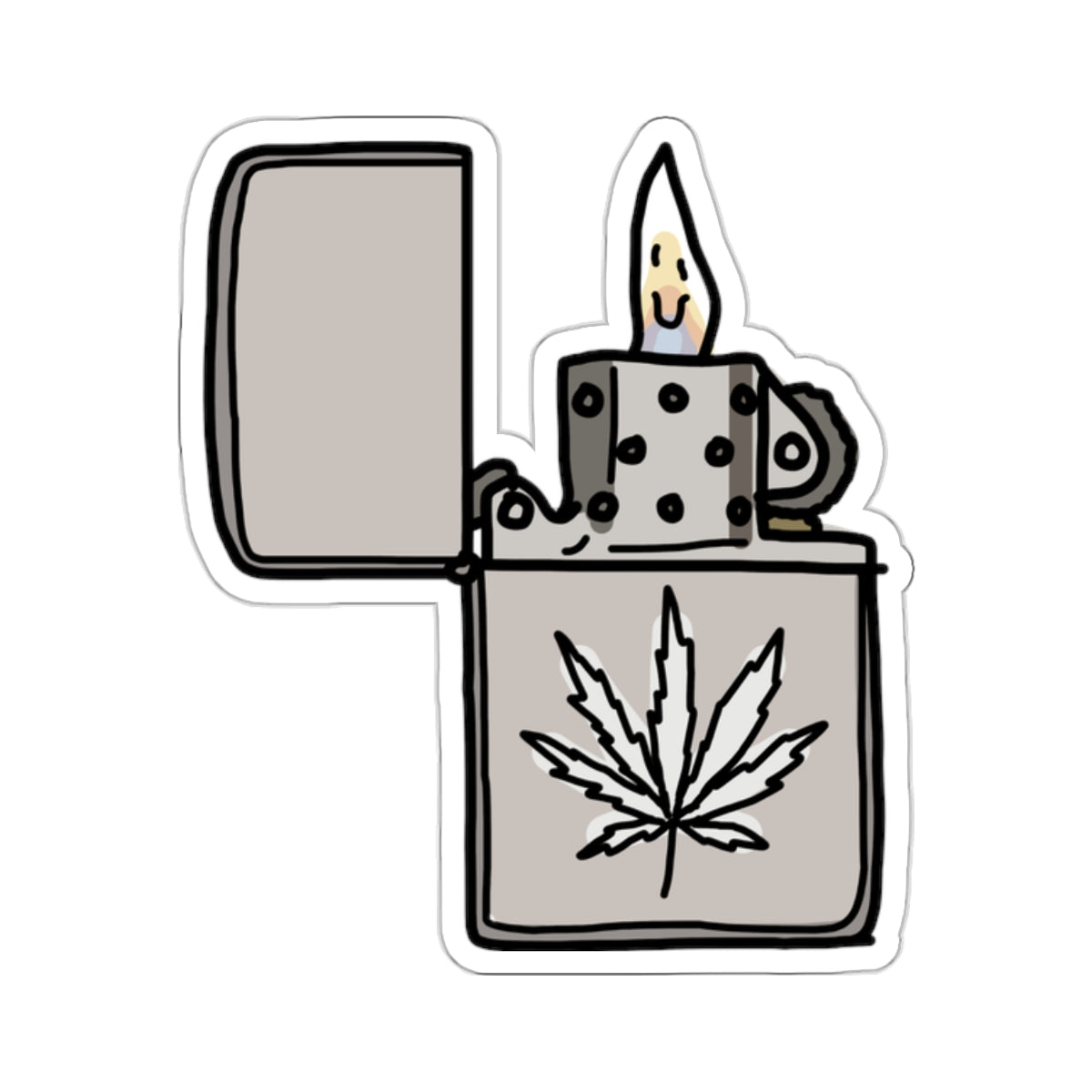 weed lighter sticker