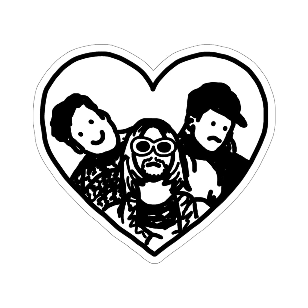 nirvana heart sticker