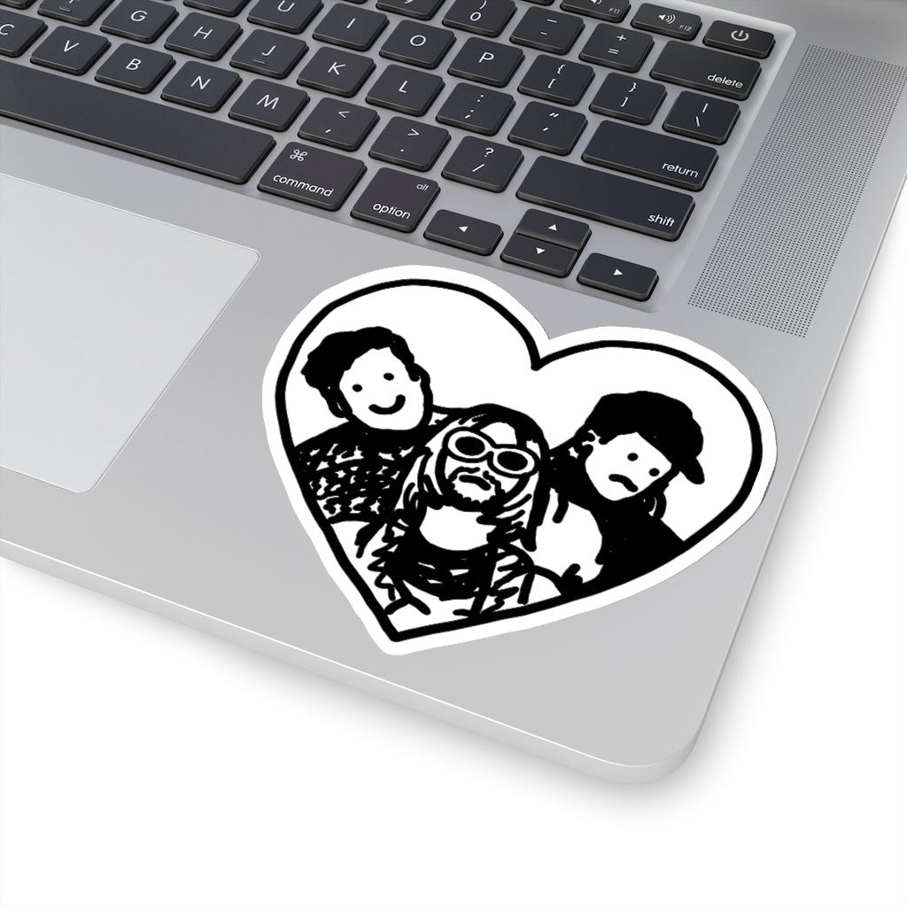 nirvana heart sticker